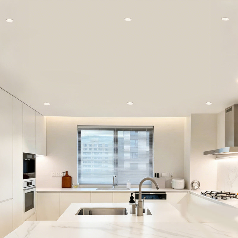 Borderless Eye-Caring LED Recessed Downlight, Full-Spectrum, 2.95 in. Glare-Free Design