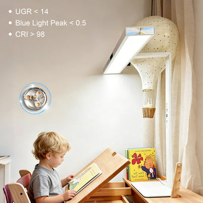 30.5 in. Full Spectrum LED Floor Lamp, Eye-Caring Reading Light for Kids, Study, Office and Dorm