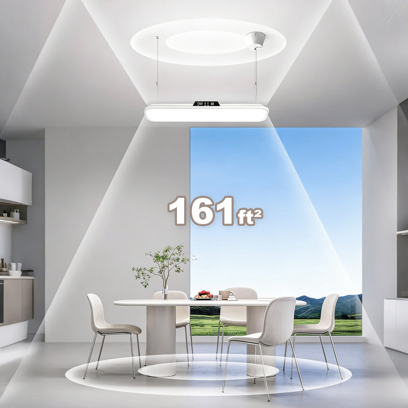 47.5 in Full-Spectrum Eye-Caring Pendant Light for Study for Bedroom & Dining Room