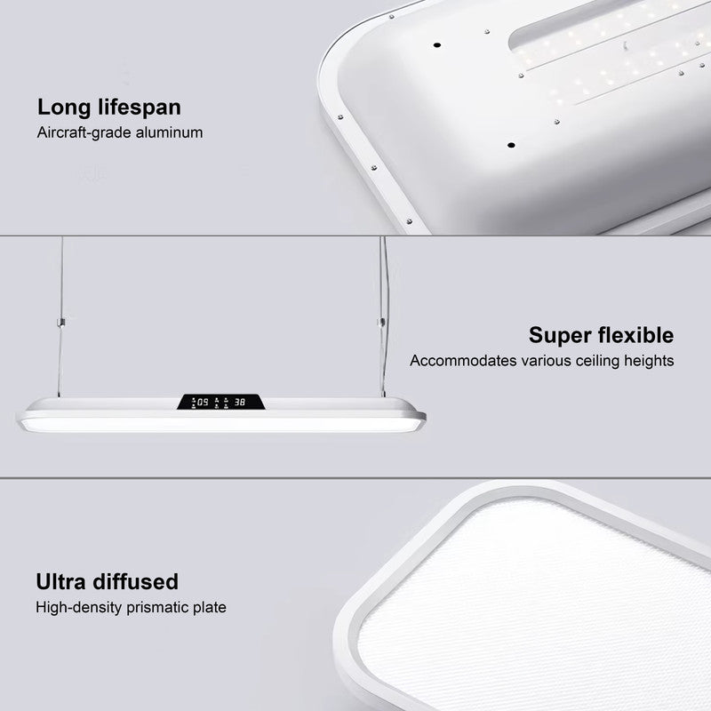 47.5 in Full-Spectrum Eye-Caring Pendant Light for Study for Bedroom & Dining Room