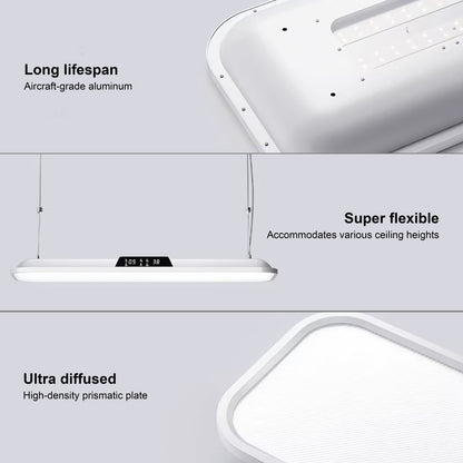47.5 in Full-Spectrum Eye-Caring Pendant Light for Study for Bedroom & Dining Room