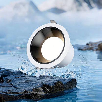Full-Spectrum LED Recessed Downlight,  2.95 in. Eye-Caring, Deep Cup Design, Glare-Free Light
