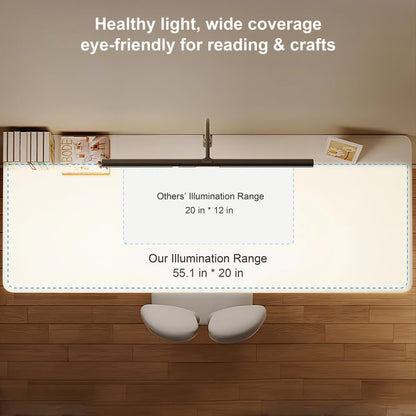 25 in. LED Eye-Caring Desk Lamp, Screen Clamp lamp for Computer, Work, Reading & Programmers